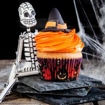 Halloween cupcakes με κολοκύθα