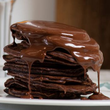 Pancakes σοκολάτας με γκανάς
