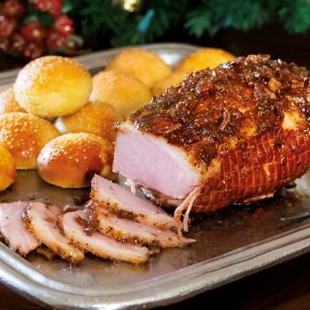 Gammon με μαρμελάδα κιτρόμηλο, ginger και σπόρους μουστάρδας