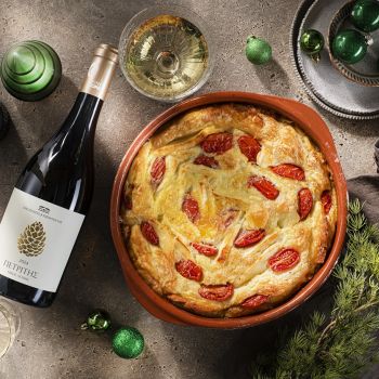 Σουφλέ με φύλλο μπακλαβά και χαλλούμι