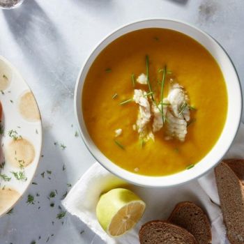 Ψαρόσουπα με λαχανικά και κρόκο Κοζάνης