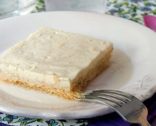 Κανταΐφι με κρέμα κατσαρόλας